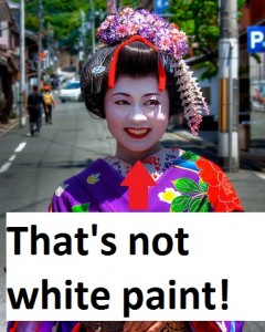 Geisha with white face CC Sprengbren