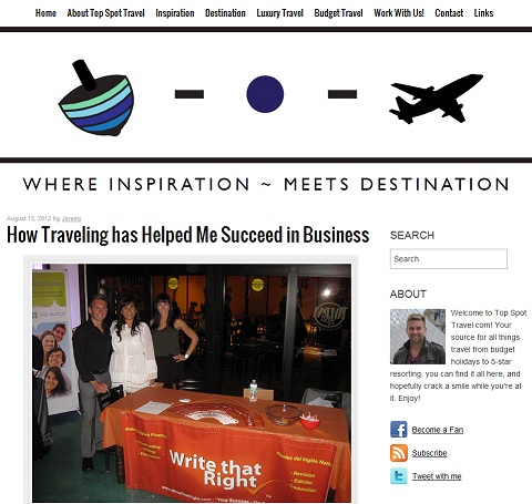 Screen Shot of TopSpotTravel.com