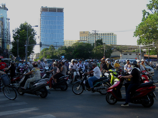 motorbikes in Saigon