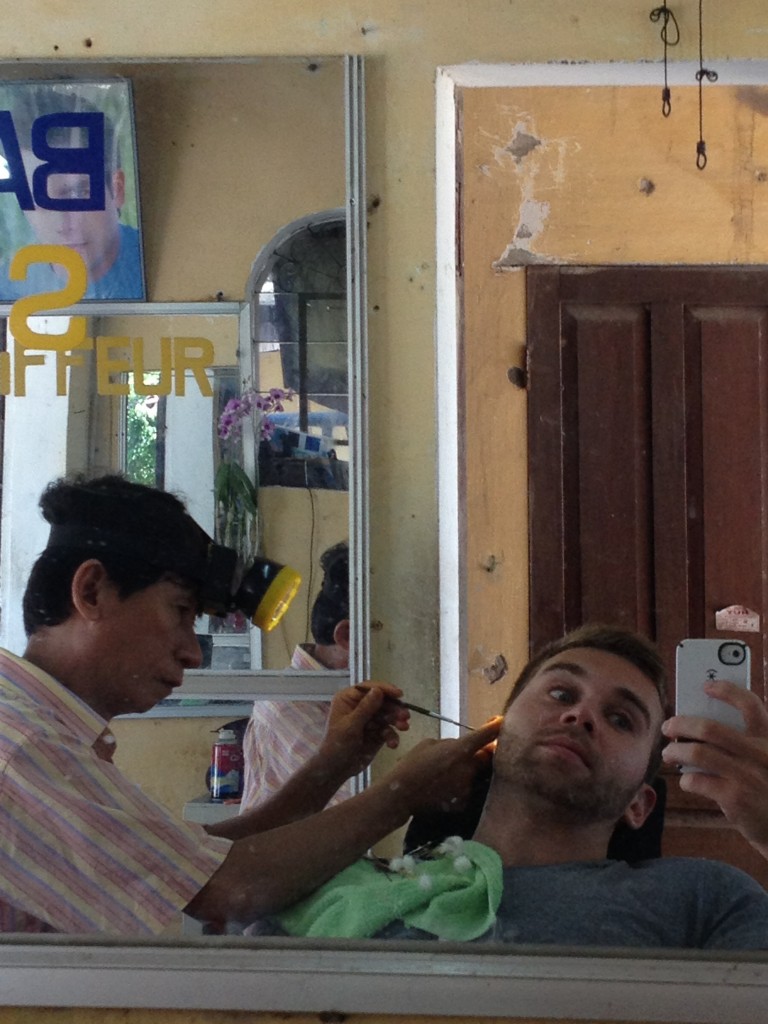 ear cleaning in Hoi An, Vietnam
