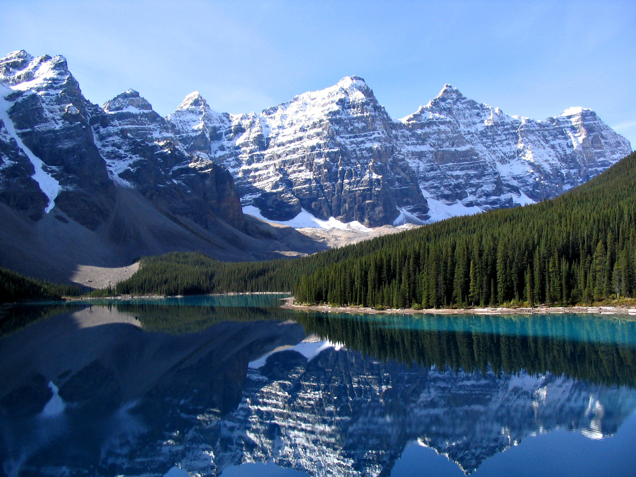 Beholding life-changing vistas like Moraine Lake in the Canadian Rockies is just one of the top reasons to visit Canada!