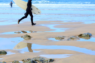 surfing beach in England