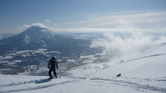 skiiing in Niesko, Japan