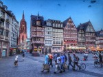 Main square in Frankfurt at Sunset