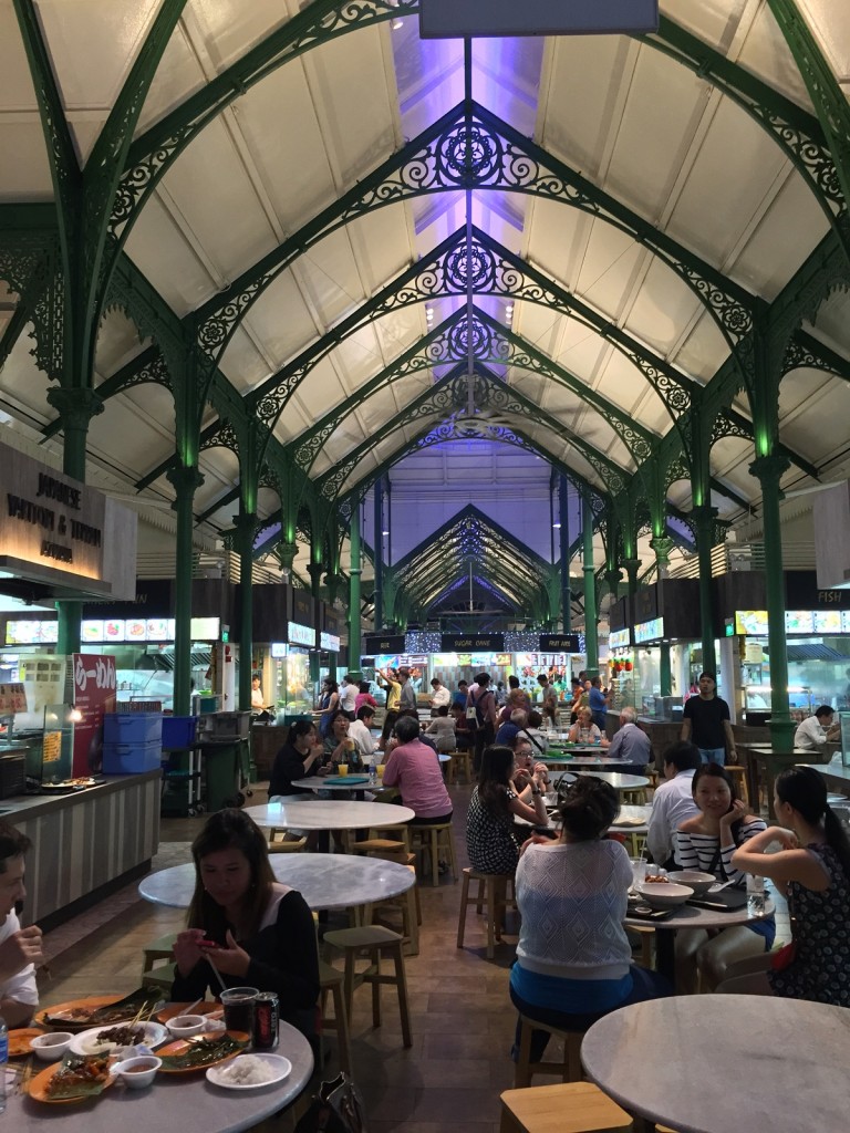 telok ayer market singapore at night