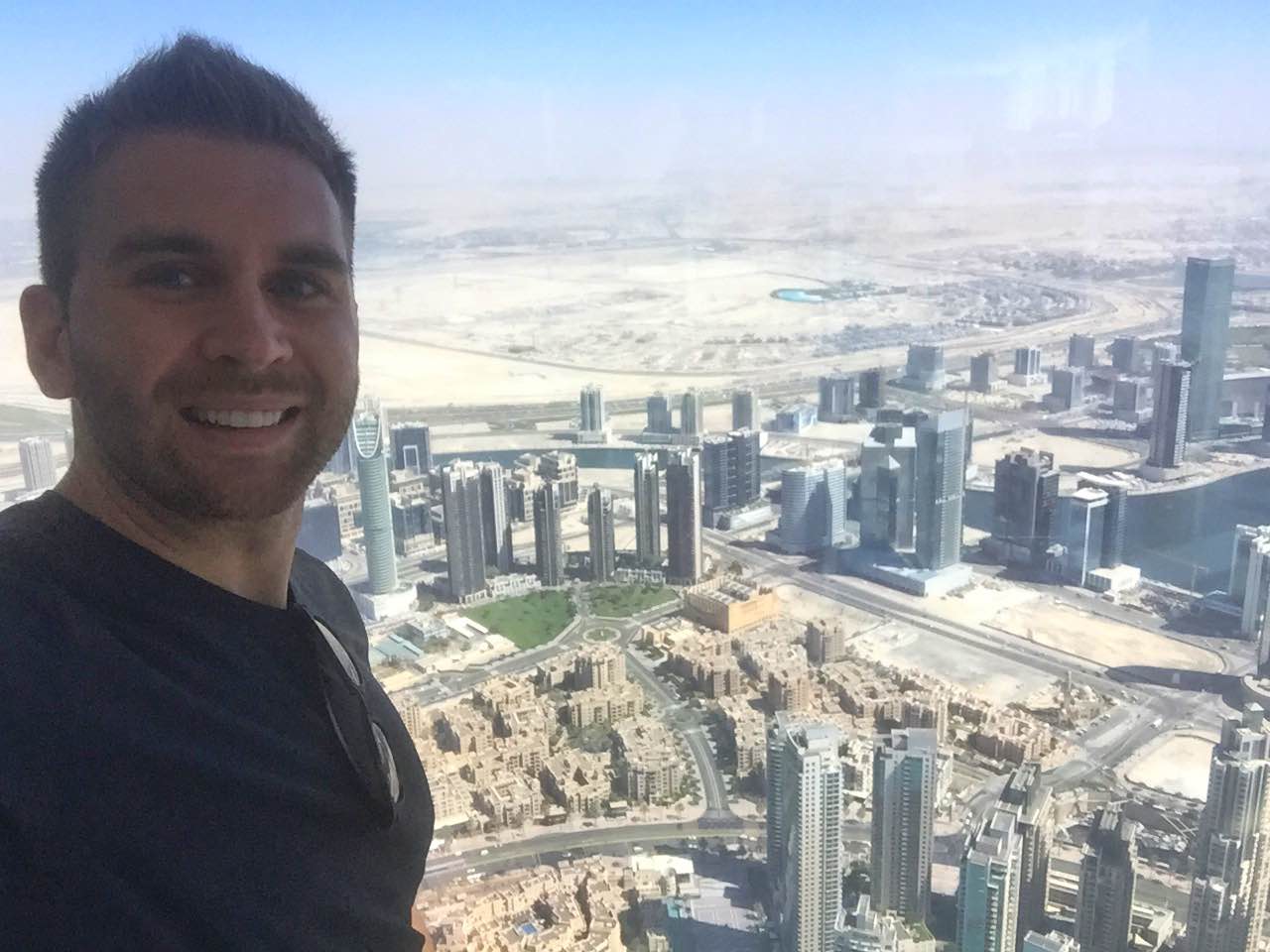 View from the top of the Burj Khalifa in Dubai