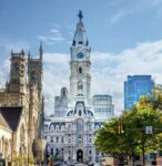 city hall Philadelphia view from north broad south.