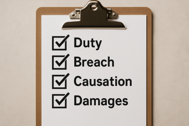 Negligence lawsuit evidence