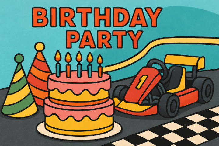 indoor go-kart birthday party