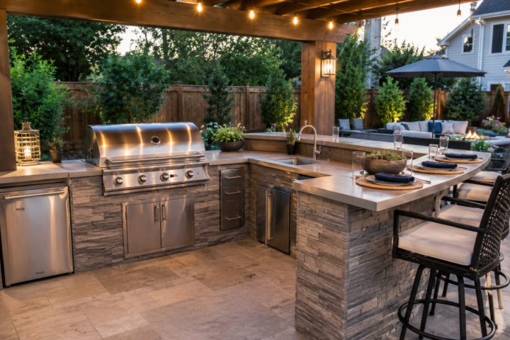 outdoor kitchen