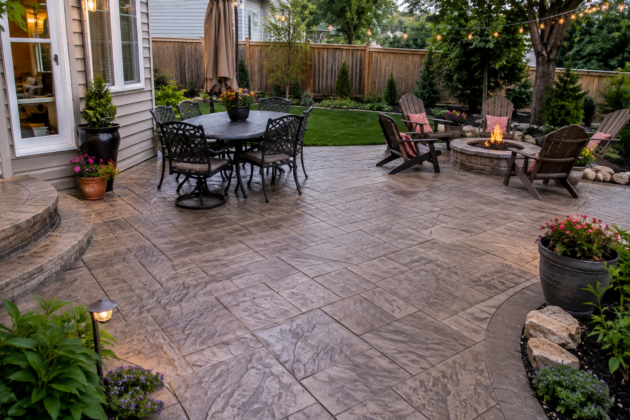 decorative concrete patio